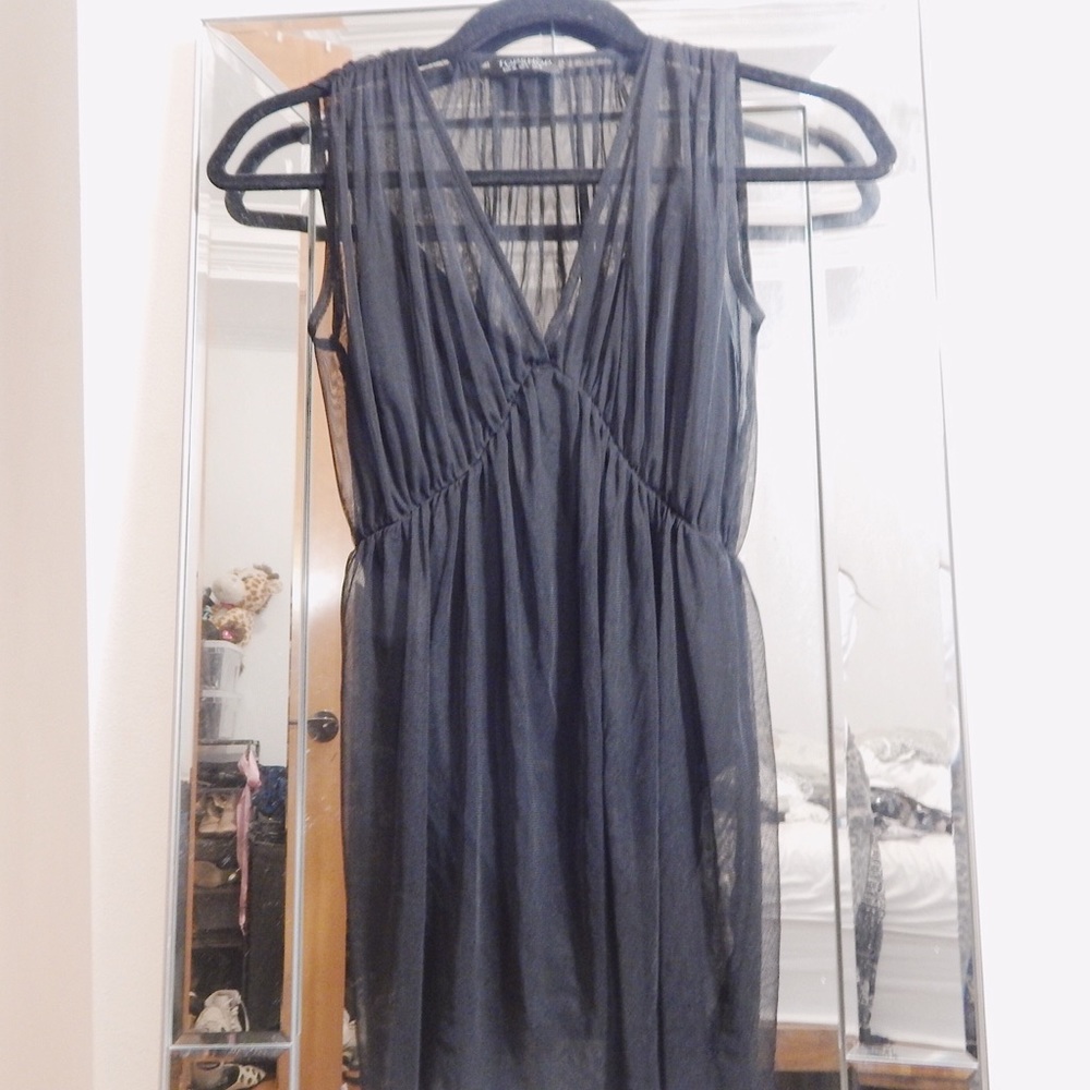 Topshop Tulle Overlay Mesh Bodysuit